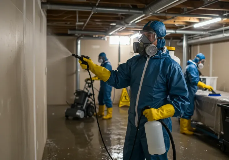 Basement Sanitization and Antimicrobial Treatment process in Piedmont, AL