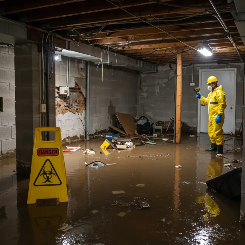 Flooded Basement Electrical Hazard in Piedmont, AL Property